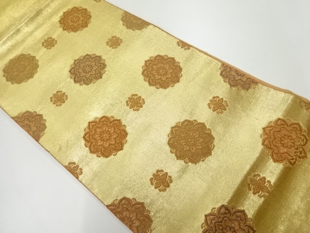 JAPANESE KIMONO / VINTAGE FUKURO OBI / WOVEN FLOWER
